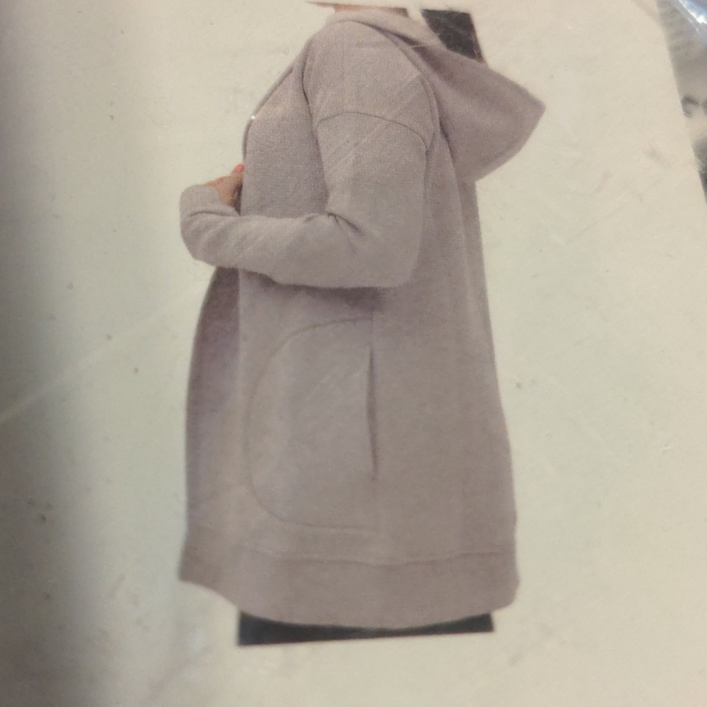 Active life heather gray open cardigan